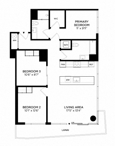 Floor plan layout diagram for 3C