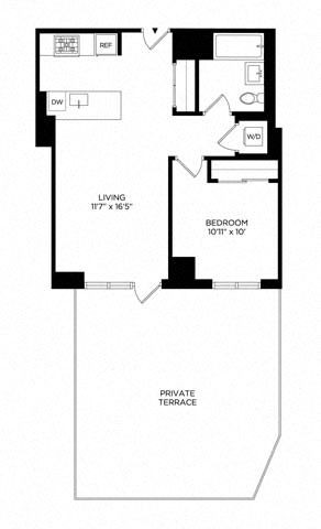 Floor plan layout diagram for 1AA North