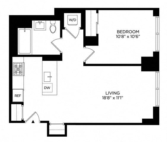 Floor plan layout diagram for 1AD South