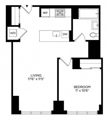 Floor plan layout diagram for 1AF West
