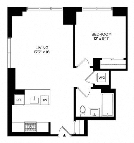 Floor plan layout diagram for 1AQ South