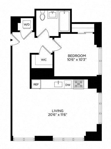 Floor plan layout diagram for 1AS North