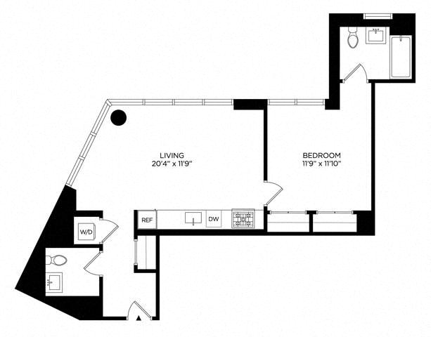 Floor plan layout diagram for 1CB North