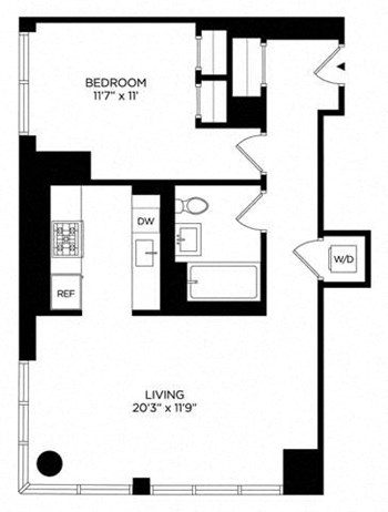 1CD South floor plan