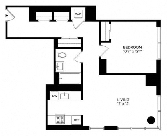 Floor plan layout diagram for 1CH East