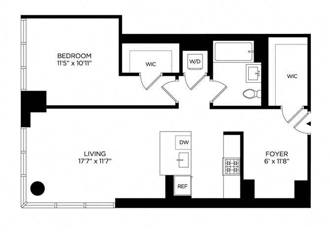 Floor plan layout diagram for 1CR North