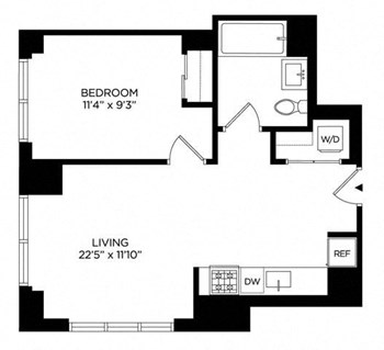 1G Penthouse East floor plan