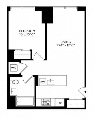 Floor plan layout diagram for 1S East