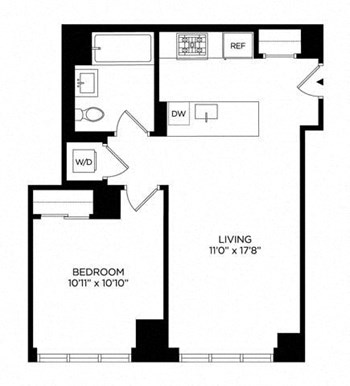 1W East floor plan