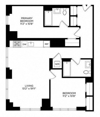 2AF Penthouse West floor plan
