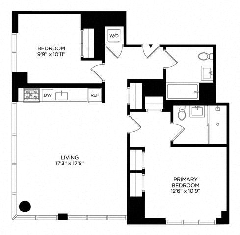 Floor plan layout diagram for 2AN West