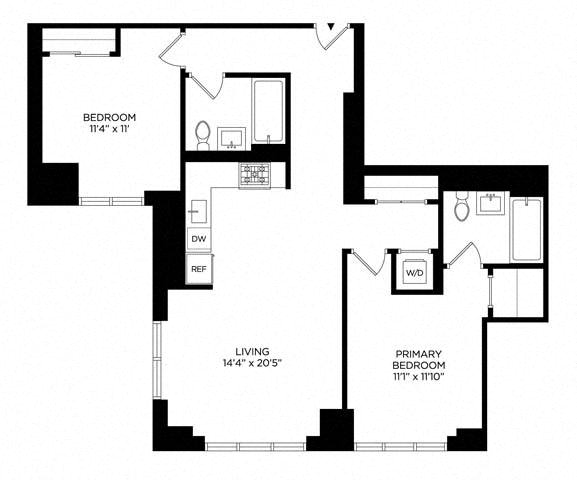 Floor plan layout diagram for 2AQ West