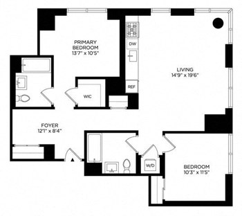 2AR Penthouse North floor plan