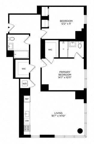 Floor plan layout diagram for 2AT