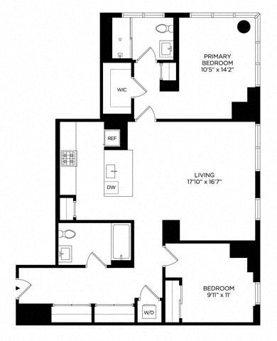 Floor plan layout diagram for 2AX