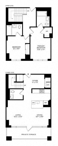 Floor plan layout diagram for 2BA