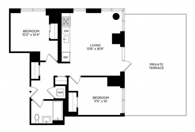 Floor plan layout diagram for 2D