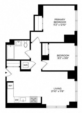 2G Penthouse East floor plan