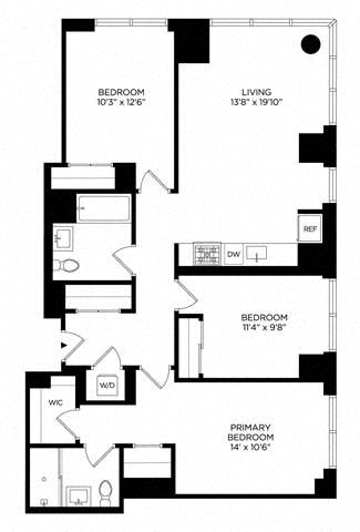 Floor plan layout diagram for 3F