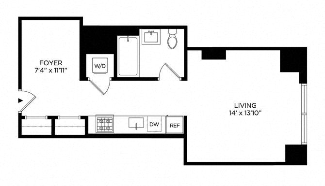 Floor plan layout diagram for SAG East