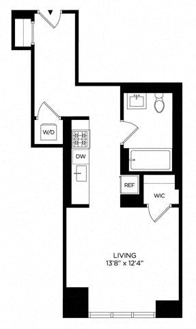 Floor plan layout diagram for 0U East