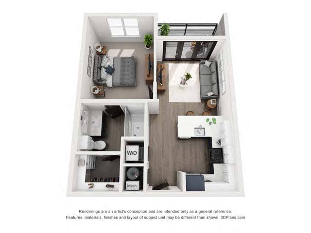 Floor plan layout diagram for 1A