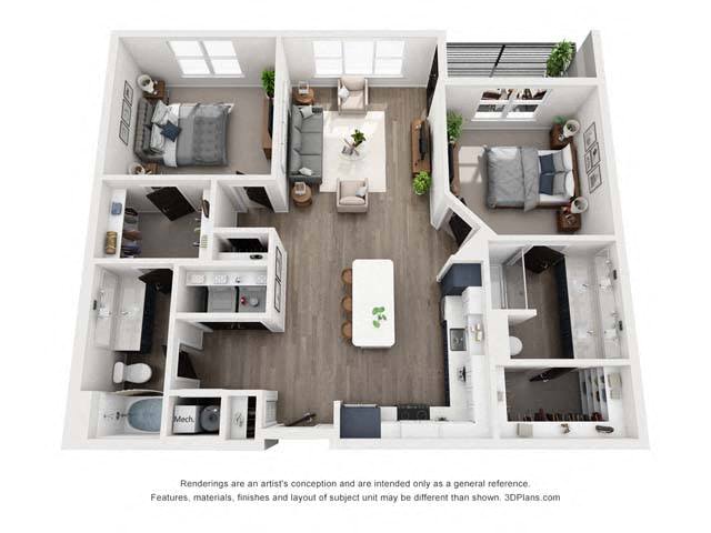 Floor plan layout diagram for 2A