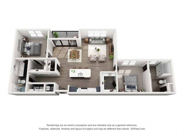 Floor plan layout diagram for 2F w/ Balcony