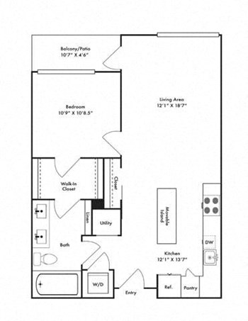 1M floor plan