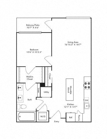 Floor plan layout diagram for 1N