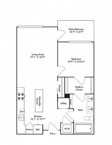 Floor plan layout diagram for 1Q