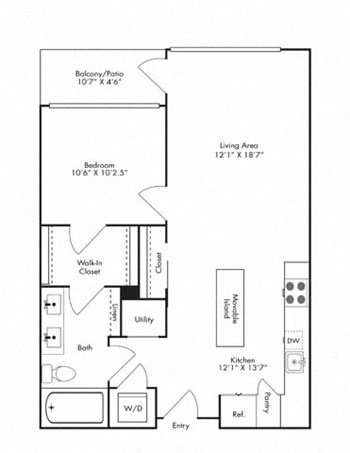 1J floor plan
