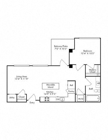 Floor plan layout diagram for 1S