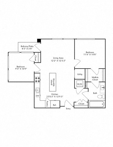 Floor plan layout diagram for 2A