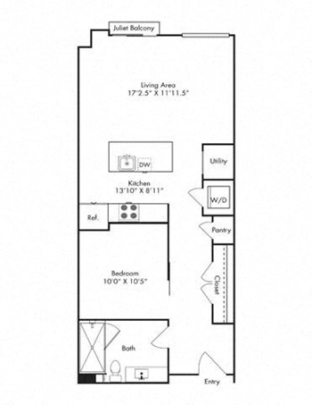 1E floor plan