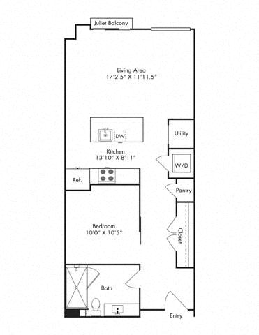 Floor plan layout diagram for Jr 1G