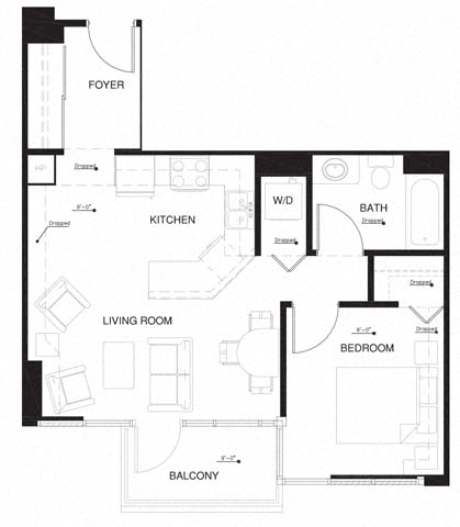 Floor plan layout diagram for 1A