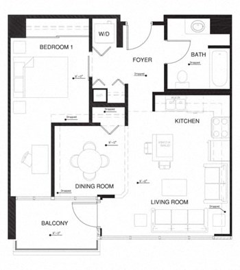 1J floor plan