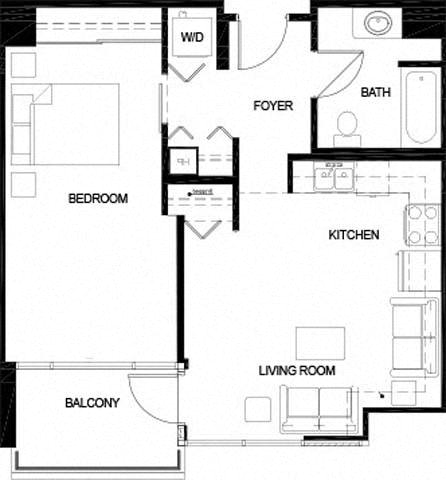 Floor plan layout diagram for 1K w Balcony Renovation 2