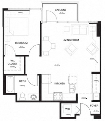 1P floor plan