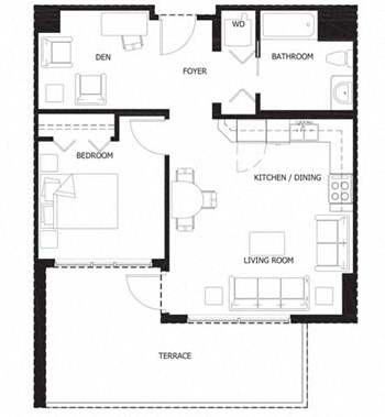 1V floor plan