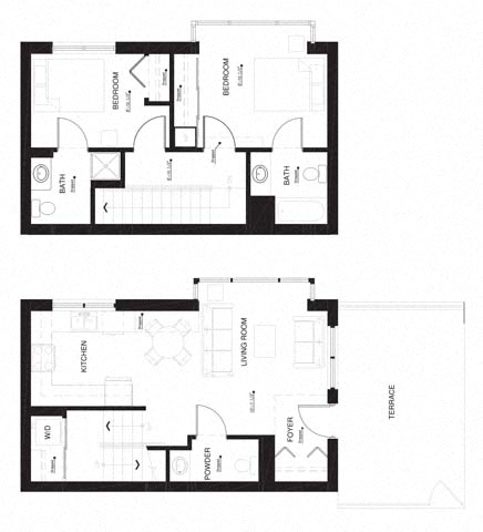 Floor plan layout diagram for 2AB w Balcony Renovation 2