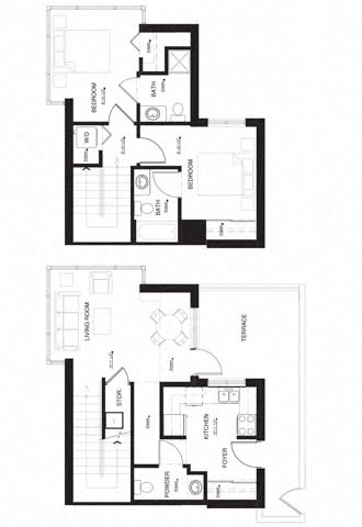 2AE w Balcony Renovation 2 floor plan
