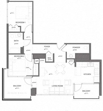 2R floor plan