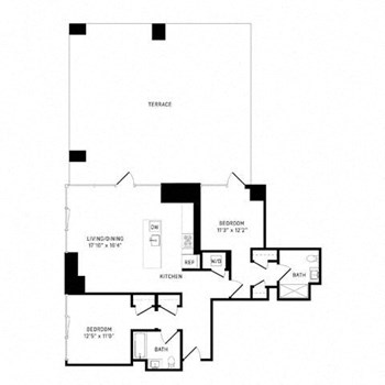 2F w/ Terrace floor plan