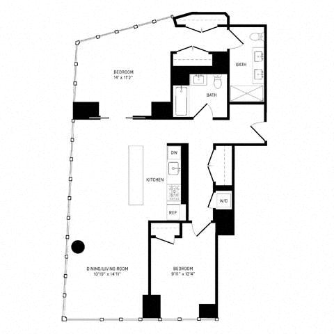 Floor plan layout diagram for 2G