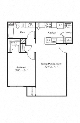 Floor plan layout diagram for 1A Renovation 5