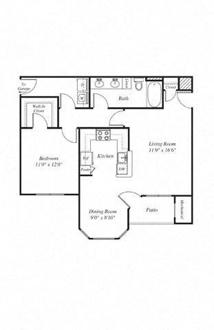 Floor plan layout diagram for 1E Renovation 6