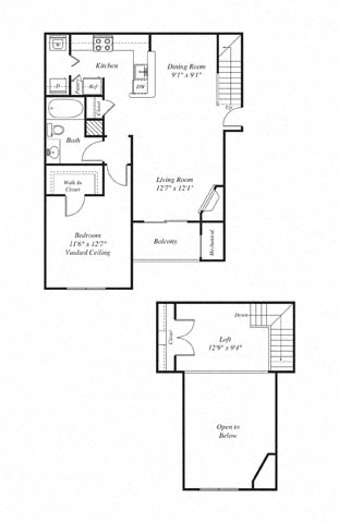 Floor plan layout diagram for 1F Loft Renovation 6