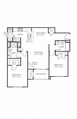 Floor plan layout diagram for 2A Renovation 2